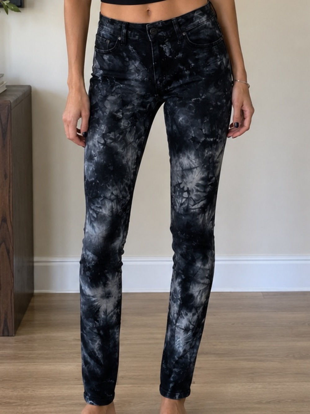 Mother winding paths the SUPER SWOONER TIE DYE SKINNY JEAN jeans 26